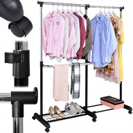 WIESZAK STOJĄCY SZAFA NA KÓŁKACH POJEMNA GARDEROBA WYGODNA REGULACJA