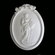 Sztukateria gipsowa * POSTAĆ BOSEJ KOBIETY Z KOSZEM OWOCÓW