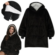 KOCOBLUZA Z KAPTUREM OVERSIZE MIĘKKA DŁUGA BLUZA KOC SZLAFROK UNIWERSALNA