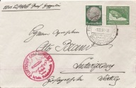 GRAF ZEPPELIN -koperta stemple -1938 rok znaczki