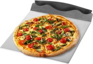 Łopata do pizzy stal nierdzewna czarna szpatuła taca do serwowania 25x21