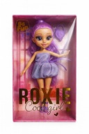 ROXIE COOL GIRL Lalka fioletowe włosy w brokatowej sukience ELEFUN 3+
