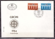Jugosławia CEPT Europa koperta FDC 1984