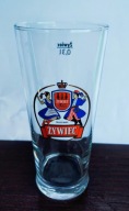szklanka ŻYWIEC, 0,3L , złote choinki, panna bez wianka na głowie