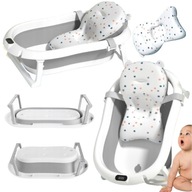 WANIENKA SKŁADANA DLA DZIECKA DLA NIEMOWLĄT SILIKONOWA BIAŁA WANNA KOREK