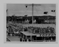 Sopot MOLO Przystań Pasażerska lata 30 Fotografia wymiary 69 x 92mm. 596C