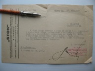 KRAKÓW SPÓŁDZIELNIA KREDYTOWA STOK przedw. PISMO O WEKSLU KAUCYJNYM 1934
