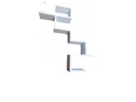 Półka płyta laminowana schodek 3 55 x 14 cm