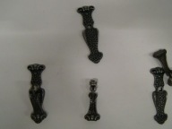 uchwyt kołatka włoska do mebli retro stare srebro