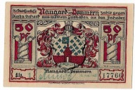 Nowogard - 50Pf - data i podpis zielonym stemplem