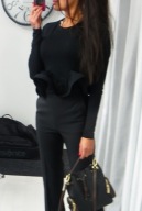 %%%%% VICOLO fikuśna bluzeczka NERO r.UNI