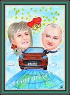 Karykatura na prezent ze zdjęcia SUPER PROMOCJA X 3 !!!