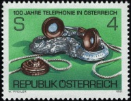 Austria 1981 Znaczek 1672 ** telefon 100 lat