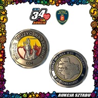 Straż Miejska m.st. Warszawy: Coin Straży Miejskiej z numerem 34