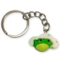 Brelok Zielona ŻABKA Latająca z Chmurką ŻABY Zawieszka Prezent DO KLUCZY