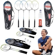 POKROWIEC, ZESTAW RAKIET Z LOTKĄ WISH RAKIETKA PALETKA DO GRY W BADMINTONA