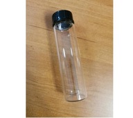 Butelka szklana bezbarwna 100 ml z nakrętką czarną