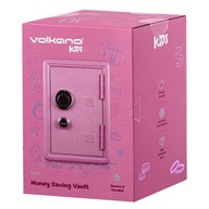 SKARBONKA dla dzieci RÓŻOWY SEJF Volkano banknoty monety bankomat PIN