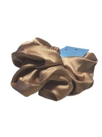 DUŻA SATYNOWA GUMKA DO WŁOSÓW JASNO BRĄZOWA