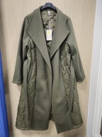 Płaszcz zielony pikowany, Italy M/L wiosna !!!