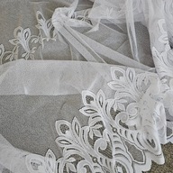 Tkanina/firana/firanka żakardowa, wys.150cm,biała,2Blk-a