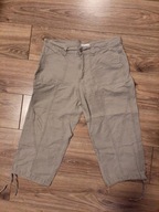 Spodnie damskie 40, drelich khaki, ANGELS len bawełna