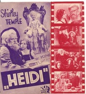 HEIDI -wyk. SHIRLEY TEMPLE -film -program kinowy -lata 30-te