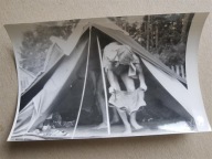 PRL Jezioro Białe Wigry namiot biwak 1986 (127b)