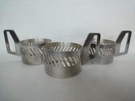 platerowane koszyczki do szklanek uchwyty sygn MET 3 szt