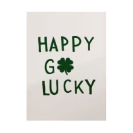 Plakat „Happy Go Lucky” – Minimalistyczny Plakat Typograficzny