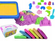 PIASEK KINETYCZNY 3KG ZESTAW XXL FOREMKI BASEN PIASKOWNICA PREZENT