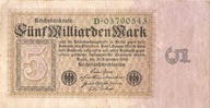5 Miliardów Marek 1923 D Weimar