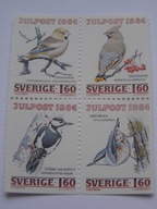 Szwecja - ptaki - Boże Narodzenie 1984 - Mi. 1307-10 ** czwórka - 2x Słania