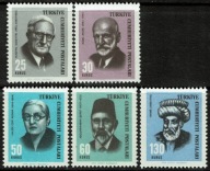 Turcja 1966 Znaczki 1990-4 ** muzyka kompozytor historyk literatura