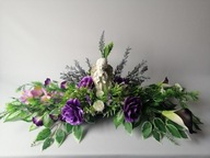 Stroiki Na Nagrobek - Anioł W Kaliach Fiolet Wzór 2