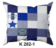 Poszewka z kory 40x40 jasiek z bawełny gofrowanej K 282-1 ala patchw granat