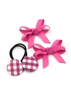 Komplet do włosów gumki i spinki kokardki handmade Momilio kolekcja Clara