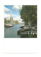 Pocztówka - Barki na rzece Amstel w Amsterdamie ...