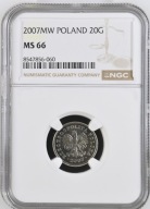 20 gr groszy 2007 NGC MS 66 Top Pop