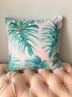 Poszewka na poduszkę ozdobna 45x45 liście tropical