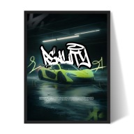 Plakat Mclaren w ramce 30x40 cm obraz samochodu dekoracja ścienna
