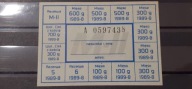 Kartki żywnościowe - kartka M-II - sierpień 1989