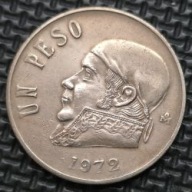 MEKSYK [1629]*1 peso 1972 Herb Ptak Orzeł (heraldyka) José María Morelos