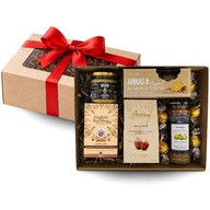 Box zestaw prezentowy dla babci i dziadka prezent urodziny herbata słodycze