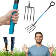 WIDŁY AMERYKAŃSKIE OGRODOWE CELLFAST DO KOPANIA OBORNIKA METAL 4 ZĘBY 120CM