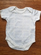 Tesco– body krótki rękaw niebieskie napisy rozm.68