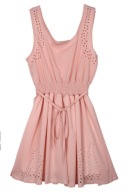 SUKIENKA z wycięciami Zwiewna Sexy Różowa r. 36 S