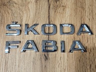 Emblemat logo napis tył SKODA FABIA ORYGINAŁ