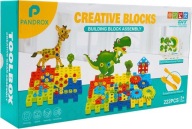 Klocki konstrukcyjne Plastikowe Edukacyjne motoryczne logiczne 222 elementy