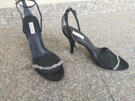 DUNE nr 41 czarne sexy sandały na szpice